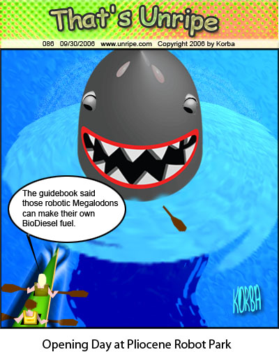 cartoon 86, robotic megalodons